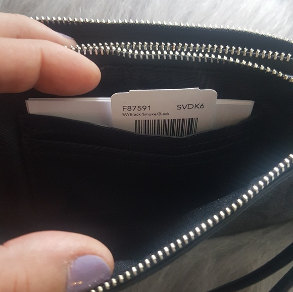 Coach Signature Double Zip PVC Leather Wallet - Picture 6 of 6